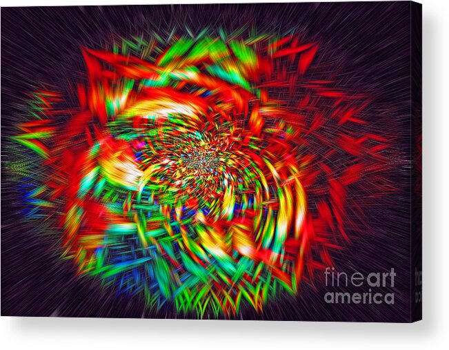 Red Acrylic Print featuring the photograph Basket of Color by Geraldine DeBoer