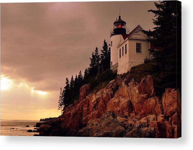 Maine Acrylic Print featuring the photograph Bass Harbor Head Light by Colleen Phaedra