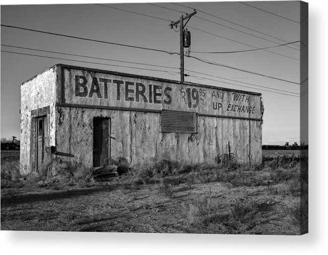 Route 66 Acrylic Print featuring the photograph Batteries 19.95 by Rick Pisio