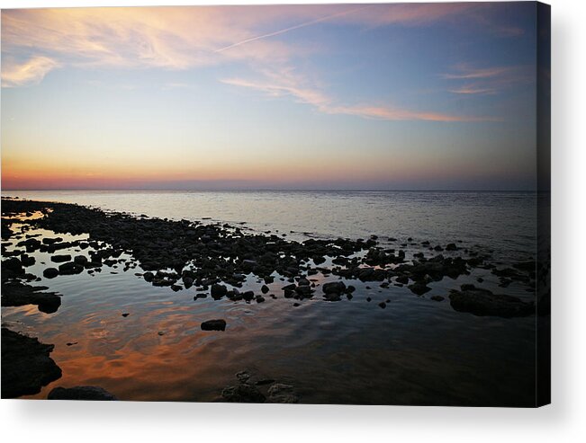 Sturgeon Bay Acrylic Print featuring the photograph Bay Side Sunset by Ty Helbach