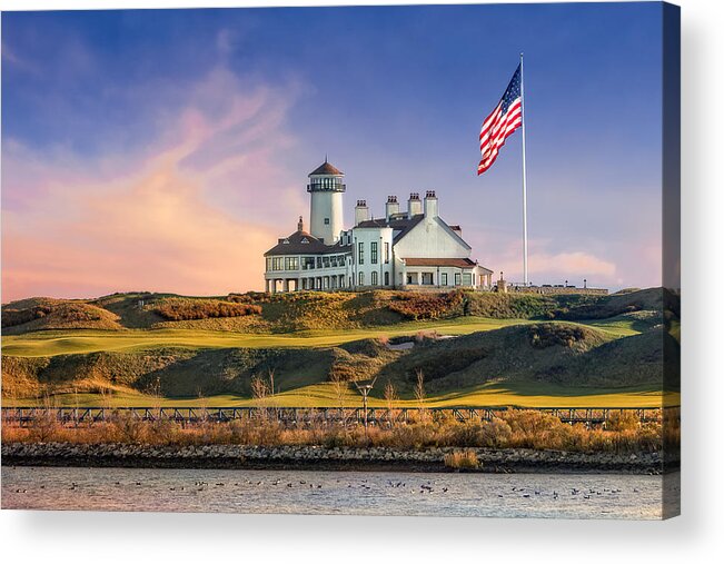 American Flag Acrylic Print featuring the photograph Bayonne Golf Club by Susan Candelario