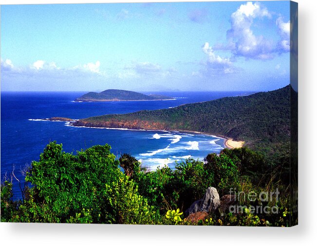 Culebra Acrylic Print featuring the photograph Beach and Cayo Norte from Mount Resaca by Thomas R Fletcher