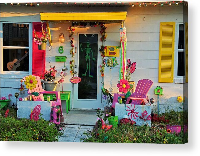 Bungalow Acrylic Print featuring the photograph Beach Bungalow by Michiale Schneider