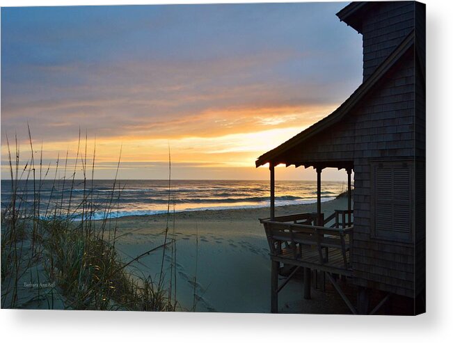 Nags Head Cottage Acrylic Print featuring the photograph Beach Cottage Sunrise by Barbara Ann Bell