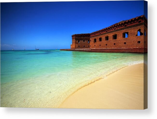 Fort Acrylic Print featuring the photograph Beach Fort. by Evelyn Garcia