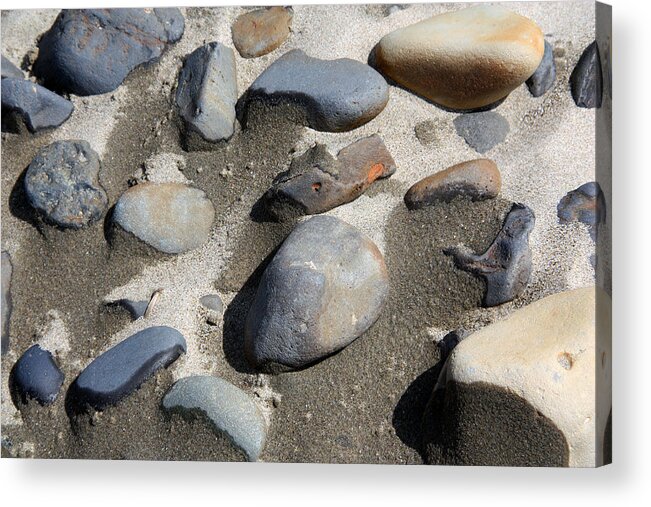 Beach Rocks Acrylic Print featuring the photograph Beach Rocks 3 by Joanne Coyle