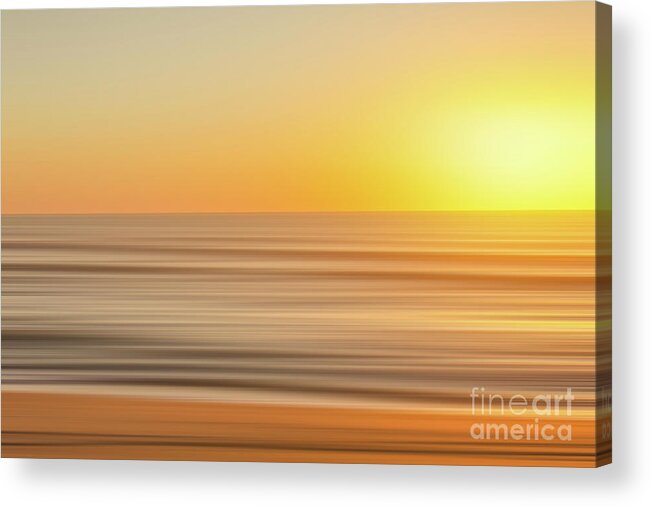 Beach Sunrise Blur Acrylic Print featuring the digital art Beach Sunrise Blur by Randy Steele