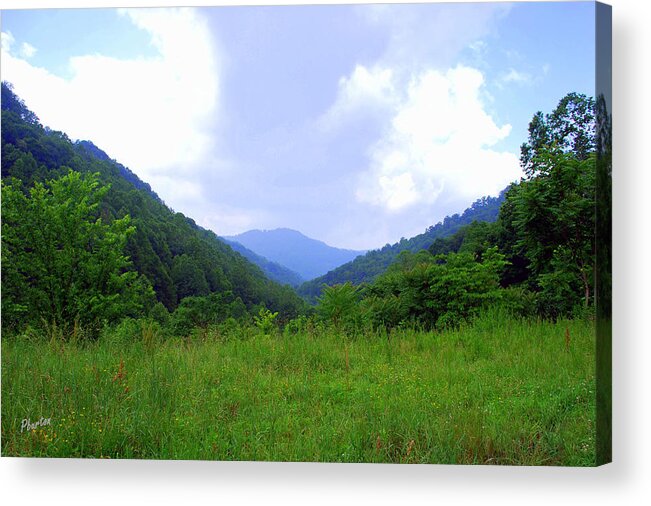 Landscape Mountain Vista Acrylic Print featuring the photograph Bear Wallow by Phil Burton