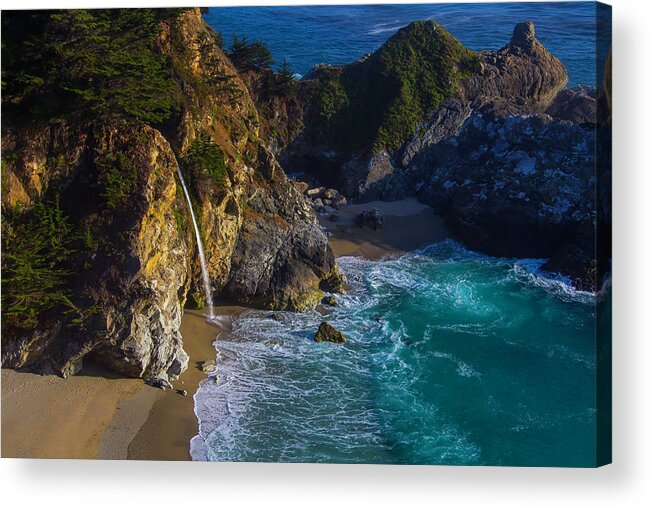 Big Sur California Acrylic Print featuring the photograph Beautiful McWay Falls by Garry Gay