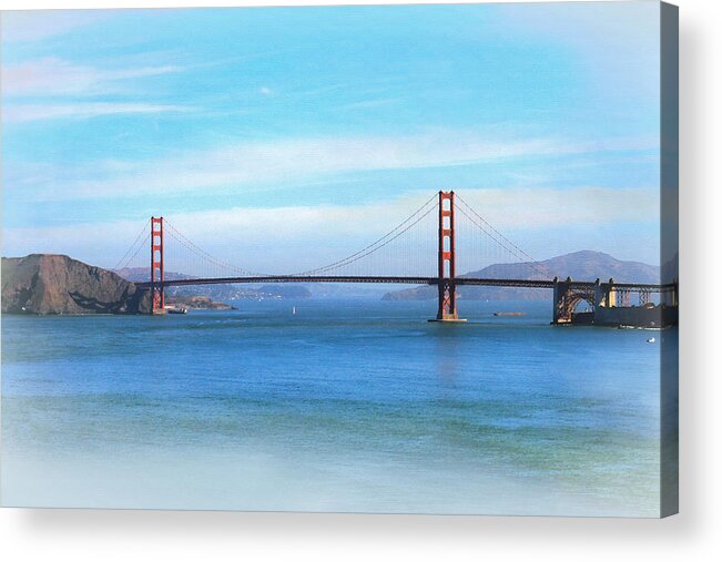 Beautiful Morning At The Golden Gate Acrylic Print featuring the photograph Beautiful Morning at the Golden Gate by Bonnie Follett