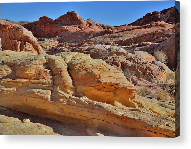 Valley Of Fire State Park Acrylic Print featuring the photograph Beautiful Wash 3 of Valley of Fire State Park by Ray Mathis