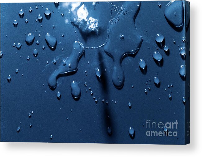 Splash Acrylic Print featuring the photograph Beautiful water splashes viewed from above by Simon Bratt