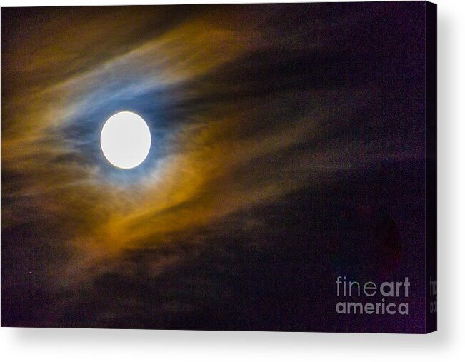 Beaver Moon Acrylic Print featuring the photograph Beaver Moon by William Norton