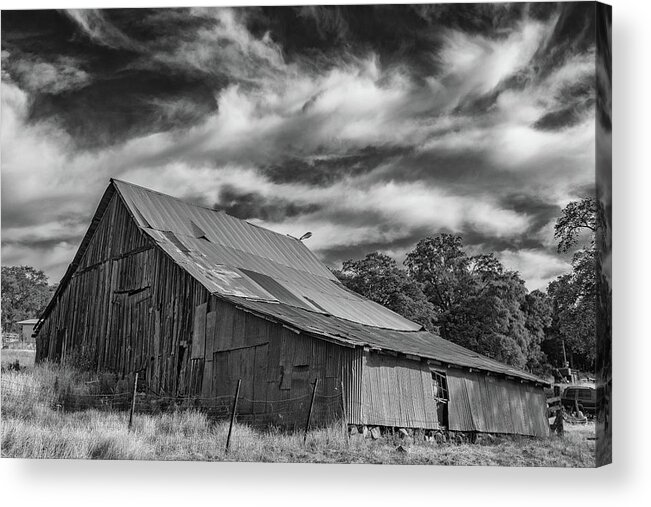 B&w Acrylic Print featuring the photograph Before the Storm by Robin Mayoff