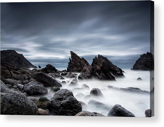 Beach Acrylic Print featuring the photograph Before time by Jorge Maia