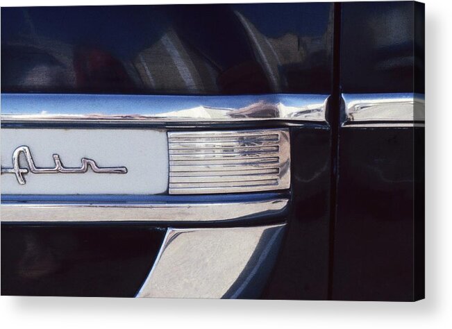 Chevy Chevrolet Belair Car Vintage Acrylic Print featuring the photograph BelAir by Laurie Stewart