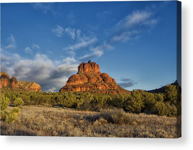 Bell Rock Acrylic Print featuring the photograph Bell Rock Beams by Tom Kelly