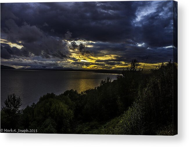 Sunset Acrylic Print featuring the photograph Bellingham Bay Sunset by Mark Joseph