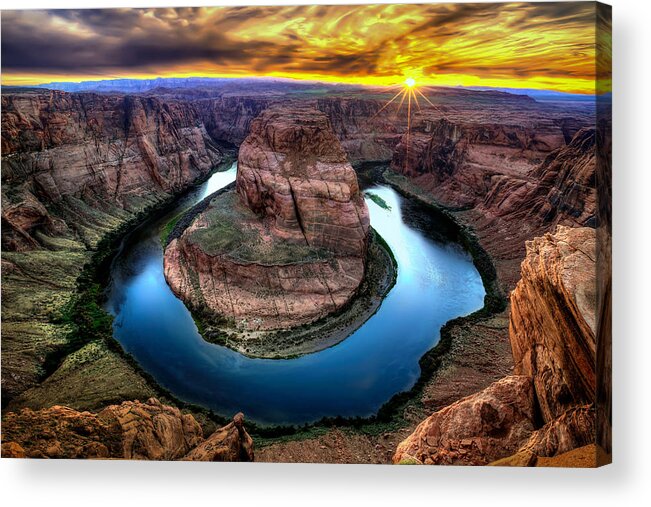 Horseshoe Bend Acrylic Print featuring the photograph Bending Colors by Ryan Smith