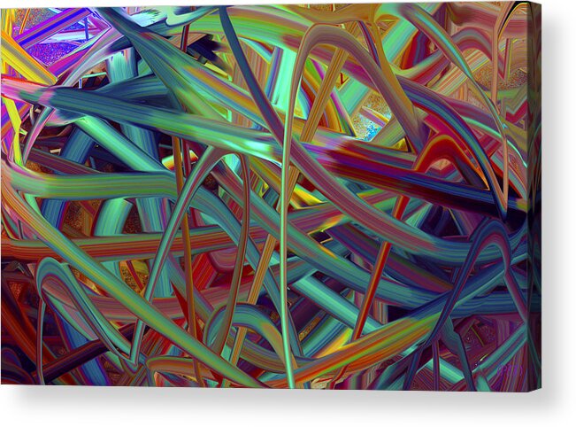 Soft Scape Original Contemporary Acrylic Print featuring the digital art Bending Reality by Phillip Mossbarger
