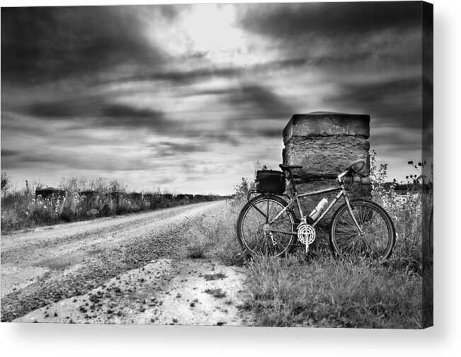 Bicycle Acrylic Print featuring the photograph Bicycle Break by Eric Benjamin