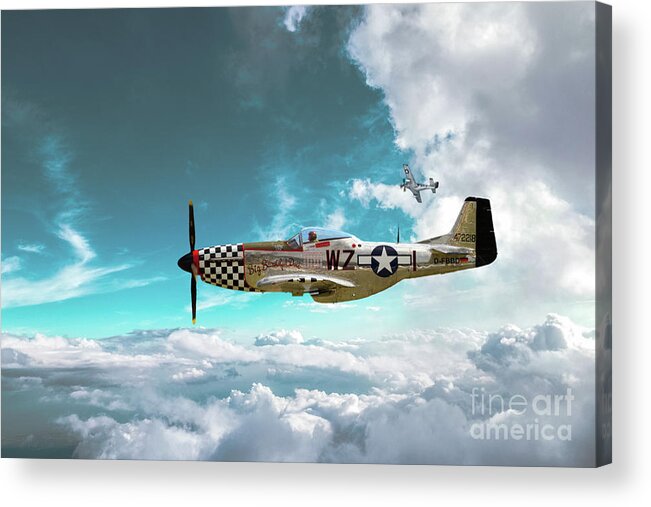 P51 Mustang Acrylic Print featuring the digital art Big Beautifull Doll by Airpower Art