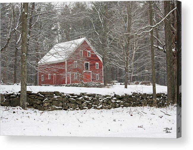 Garage Acrylic Print featuring the photograph Big Red Barn by Brett Pelletier