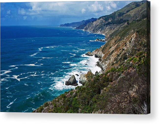 Photography By Suzanne Stout Acrylic Print featuring the photograph Big Sur Coastline by Suzanne Stout