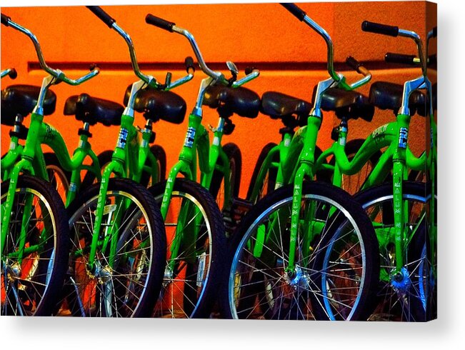 Bicycle Acrylic Print featuring the photograph Bikes to Ride by Paul Wilford