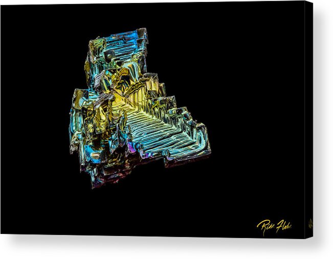 Rock Acrylic Print featuring the photograph Bismuth Crystal by Rikk Flohr