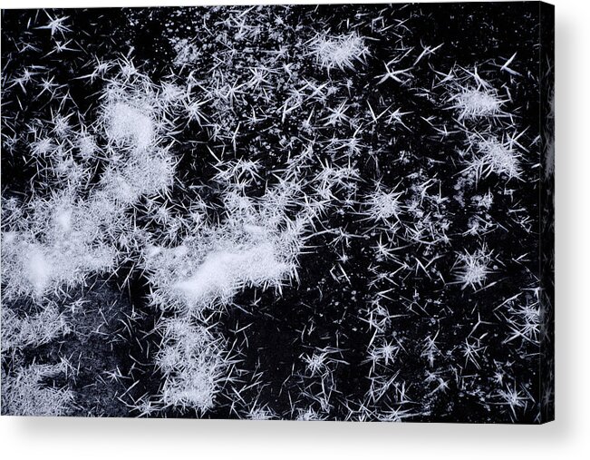 Winter Abstract Acrylic Print featuring the photograph Black and White by Irwin Barrett