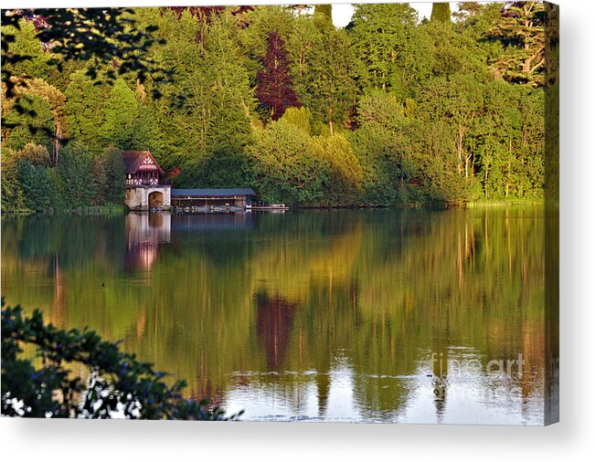 Blenheim Palace Acrylic Print featuring the photograph Blenheim Palace Boathouse 2 by Jeremy Hayden