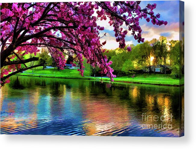 Landscape Acrylic Print featuring the photograph Beautiful Blossoms Landscape Tennessee USA by Chuck Kuhn