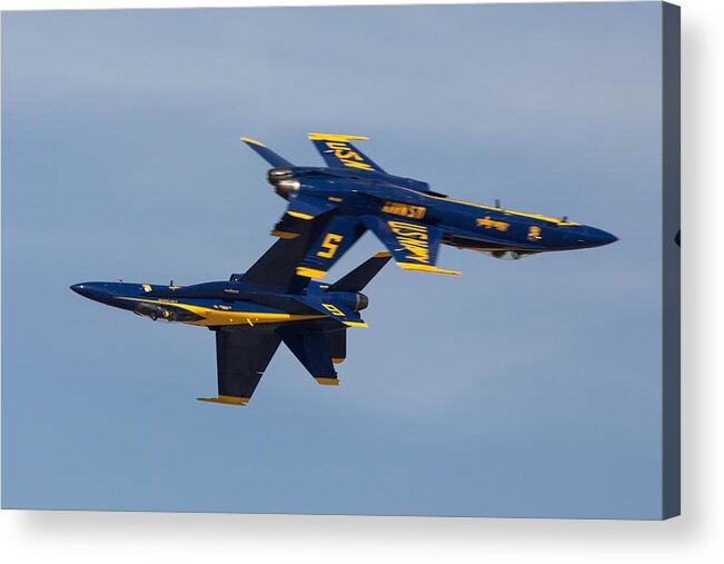 Blue Angels Acrylic Print featuring the photograph Blue Angel Solos by John Daly