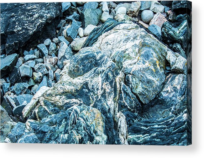 Granite Rock Acrylic Print featuring the photograph Blue Gnome Rock by Daniel Hebard