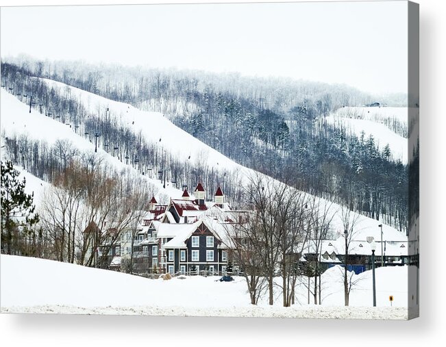 Blue Mountain Acrylic Print featuring the photograph Blue Mountain Ski Resort by Tatiana Travelways