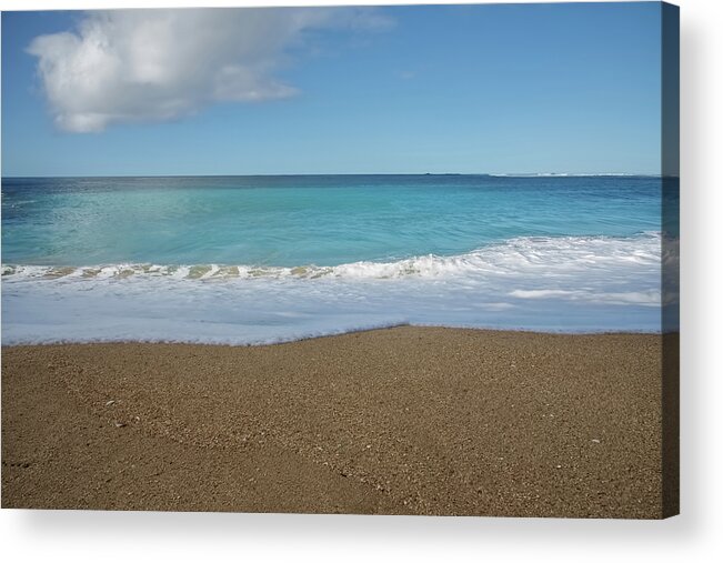 Blue Ocean Water Acrylic Print featuring the photograph Blue Ocean Water by Steven Michael