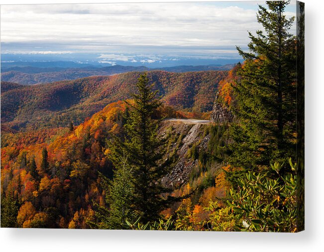 Overlook Acrylic Print featuring the photograph Blue Ridge Parkway by Lena Auxier