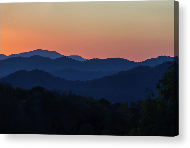 10/16/15 Acrylic Print featuring the photograph Blue Ridge Sunset by Louise Lindsay