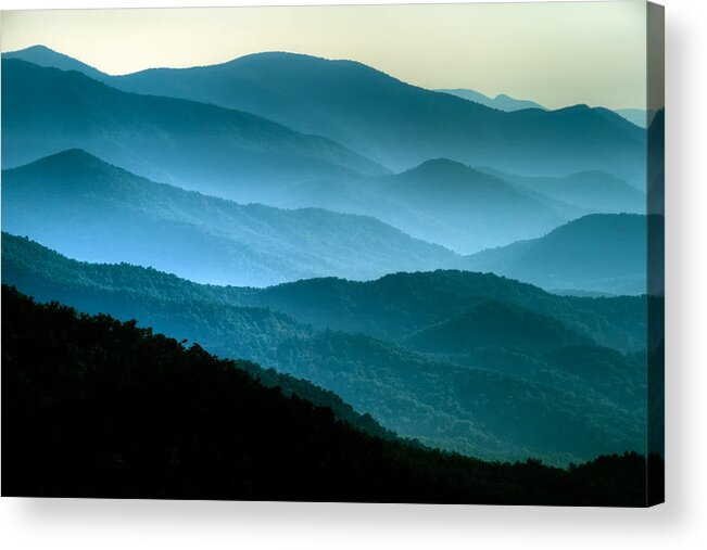 Asheville Acrylic Print featuring the photograph Blue Ridges by Joye Ardyn Durham