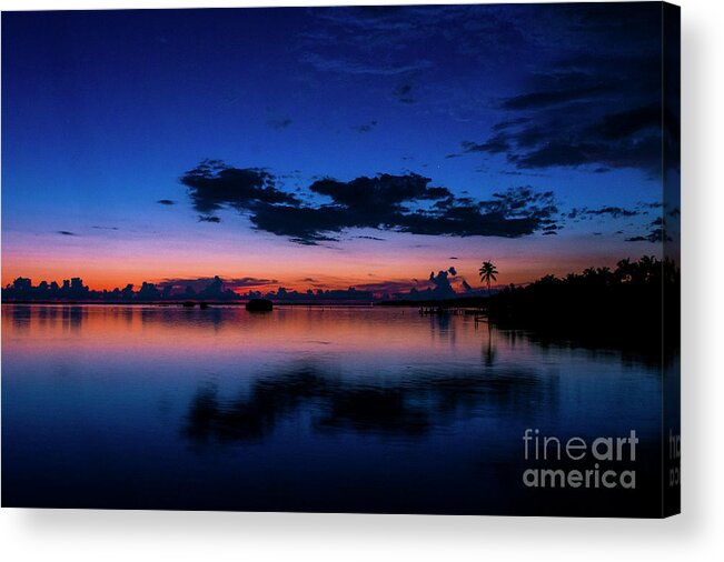 Sunset Acrylic Print featuring the photograph Blue Sky Night by Quinn Sedam
