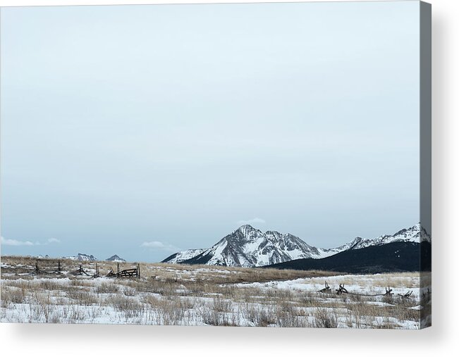 Colorado Mountains Acrylic Print featuring the photograph Blue Winter by Angela Moyer