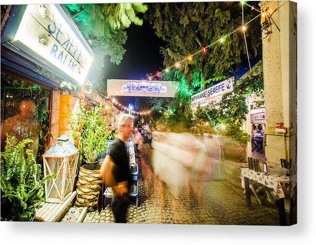 Alacati Acrylic Print featuring the photograph Blur of Action in Alacati by Anthony Doudt