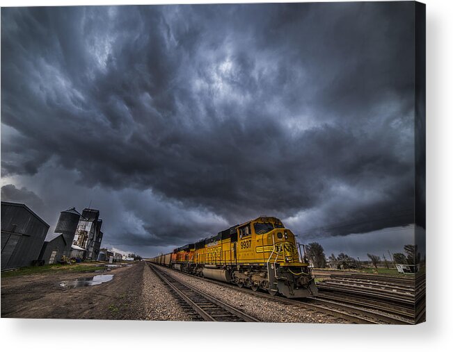 Colorado Acrylic Print featuring the photograph BNSF Storm by Darren White