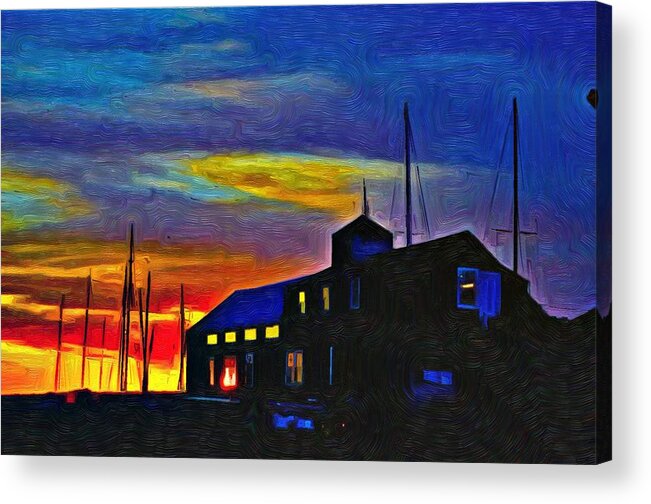 Sunrise Acrylic Print featuring the photograph Boat Builder's Dawn by Jeffrey Canha