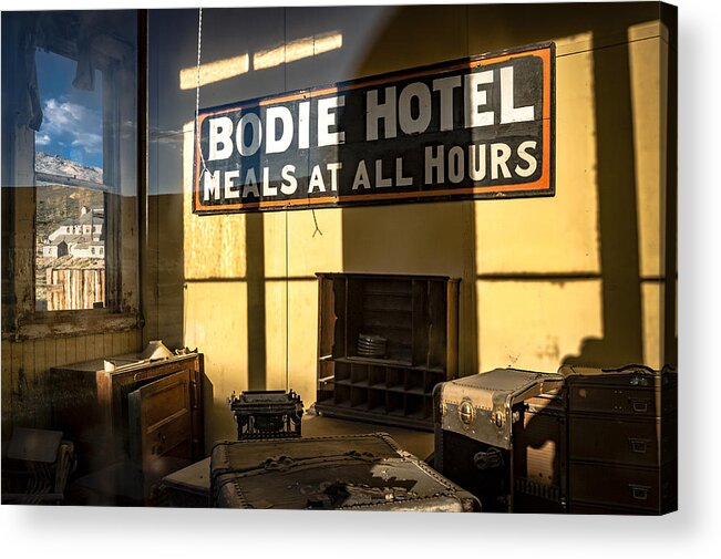 Interior Acrylic Print featuring the photograph Bodie Hotel by Cat Connor