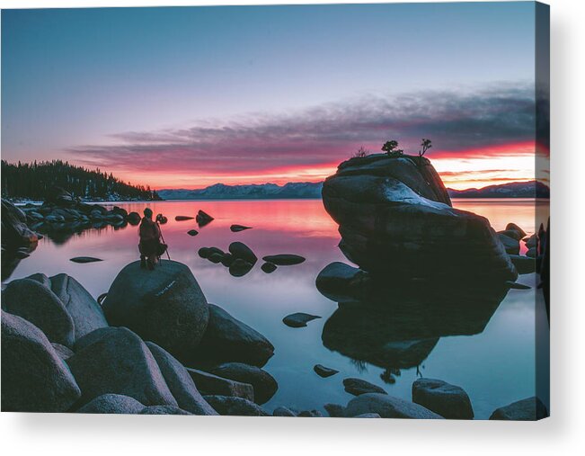  Acrylic Print featuring the photograph Bonsai Rock Sunset by Conner Koch