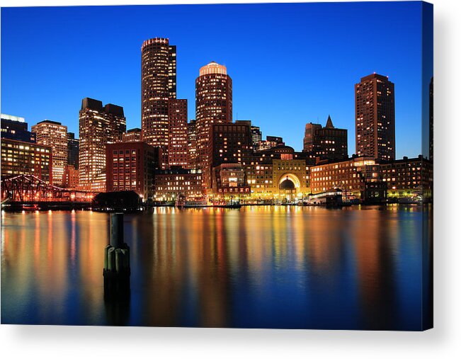 Boston Acrylic Print featuring the photograph Boston Aglow by Rick Berk
