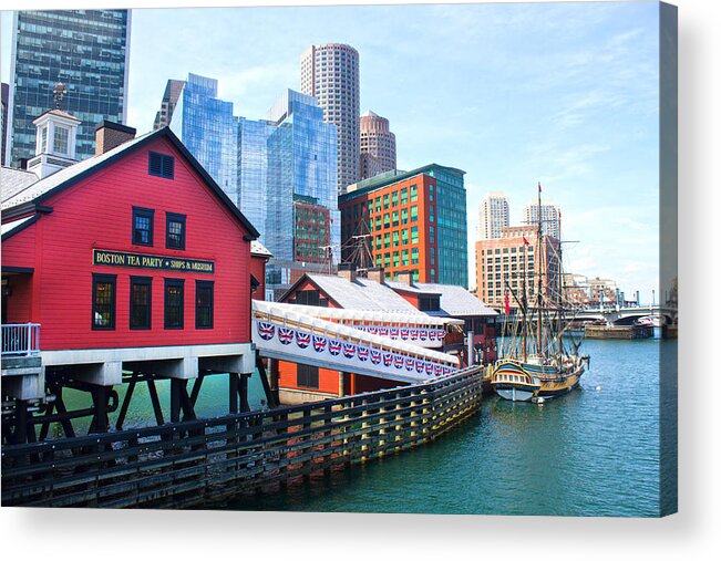 Boston Acrylic Print featuring the photograph Boston Tea Party Museum 05 by Carlos Diaz