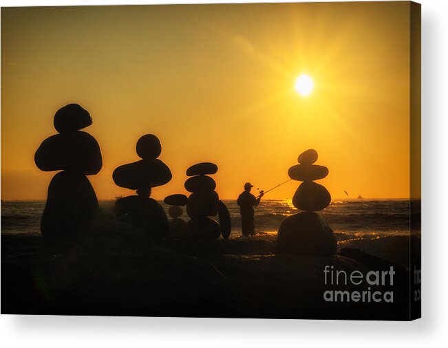 Summer Acrylic Print featuring the photograph Boulders By the Sea by Alissa Beth Photography